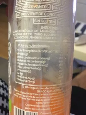 Smoothie Fresco Bio Carrot Sunset 300 ML. Be Green , code 8437016390030