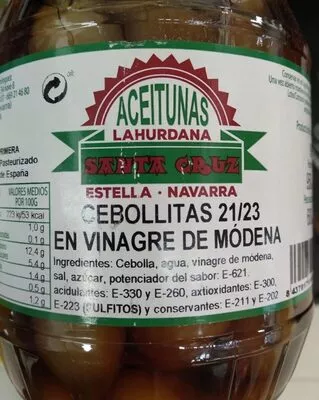 Cebollitas en vinagre de Módena la hurdana , code 8437017619529