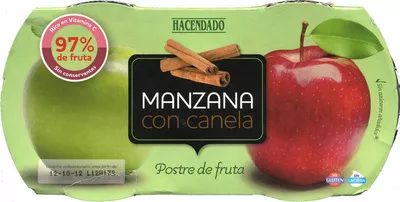 Postre de manzana con canela Hacendado 260 g (2 x 130 g), code 8480000090027