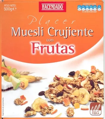 Muesli crujiente con frutas Hacendado 500 g., code 8480000092014