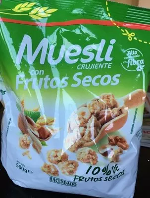 Muesli crujiente con frutos secos Hacendado 500 g, code 8480000093578