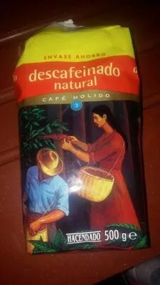 Cafe descafeinado natural Hacendado 500 g, code 8480000117373