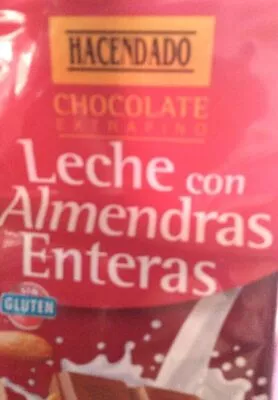 Chocolate con leche con almendras enteras Hacendado 200 g, code 8480000123831