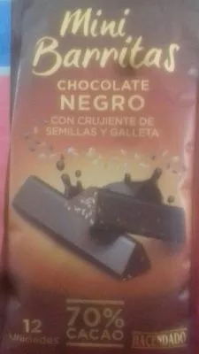 Mini barritas chocolate negro Hacendado, La muralla 130 g, code 8480000124609