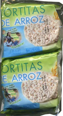 Tortitas de arroz Hacendado 124 g (4 x 4 x 8 g aprox.), code 8480000140135