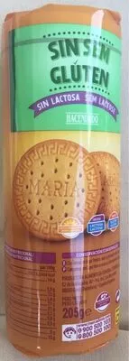 Galleta maría sin gluten sin lactosa Hacendado 205 g, code 8480000142351