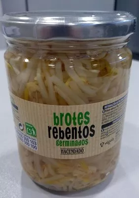 Brotes Germinados de soja Hacendado 425 g neto, 250 g escurrido, code 8480000167484