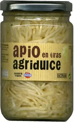 Apio en tiras Hacendado 425 g (neto), 250 g (escurrido), 450 ml, code 8480000167491