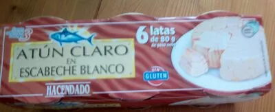 Atun claro en escabeche blanco Hacendado 6 x 80g, code 8480000180315