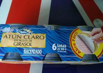 Atún Claro en Aceite de Girasol Hacendado 480 g (360 g escurrido), code 8480000180551