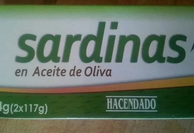 Sardinas en aceite de oliva Hacendado 117 g x 2, code 8480000182258