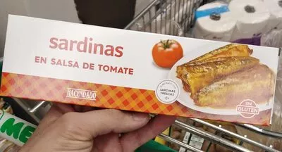 Sardinas en salsa de tomate Hacendado 164 g, code 8480000182548