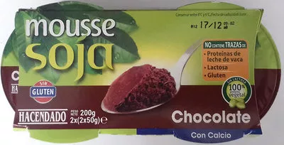 Mousse soja chocolate Hacendado 200 g (2 x 2 x 50 g), code 8480000214010