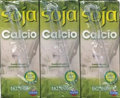 Bebida de soja calcio Hacendado 1200 ml (6 x 200 ml), code 8480000293084