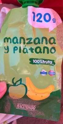 Manzana y plátano 100% fruta Hacendado , code 8480000320070