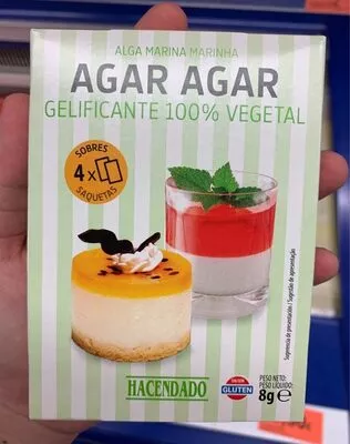 Agar Agar gelificante 100% vegetal Hacendado 8 g, code 8480000323996