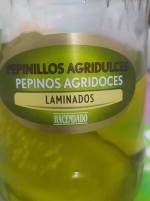 Pepinillos agridulces laminados Hacendado 530 g, code 8480000330901