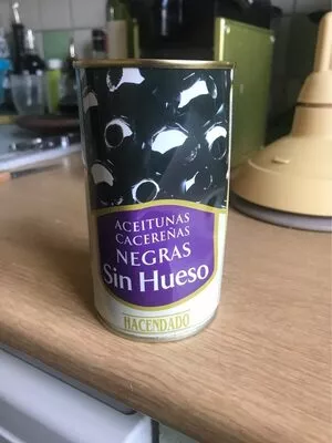 Aceitunas cacereñas negras sin hueso Hacendado , code 8480000331106