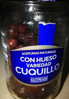 Aceitunas naturales con hueso variedad cuquillo Hacendado , code 8480000331274