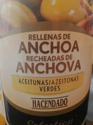 Aceitunas verdes rellenas de anchoa Hacendado , code 8480000331557