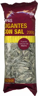 Pipas gigantes con sal Hacendado 200 g, code 8480000340795