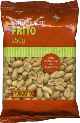 Cacahuetes fritos con sal Hacendado 250 g, code 8480000348203