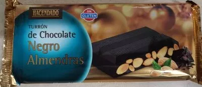 Turrón chocolate negro con almendras Hacendado , code 8480000361066