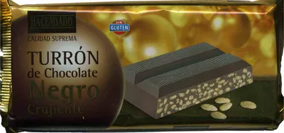 Turrón de chocolate negro crujiente Hacendado 300 g, code 8480000363312