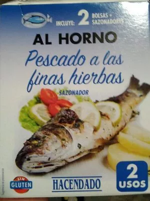 Sazonador para pescado a las finas hierbas Hacendado , code 8480000374097