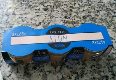 Pack paté de atún Hacendado 3 x 125 g, code 8480000523129