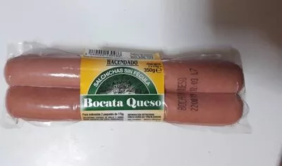 Salchicas sin fécula bocata queso Hacendado 2 x 175 g, code 8480000530486