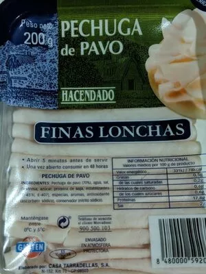 Pechuga de pavo Hacendado , code 8480000592071