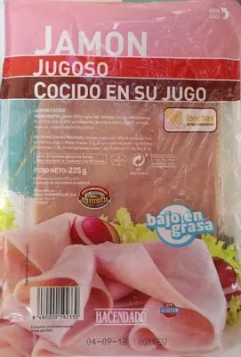 Jamón jugoso cocido en su jugo Hacendado , code 8480000592330