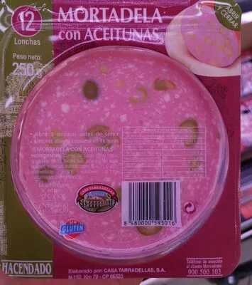 Mortadella con aceitunas Hacendado 250g, code 8480000593016