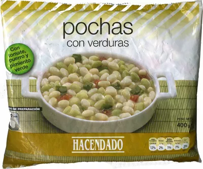 Pochas con verduras congeladas Hacendado 400 g, code 8480000610362