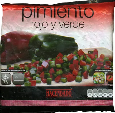 Pimientos rojos y verdes congelados Hacendado 450 g, code 8480000612076