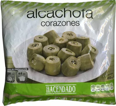 Corazones de alcachofa congelados "Hacendado" Hacendado 450 g, code 8480000612748