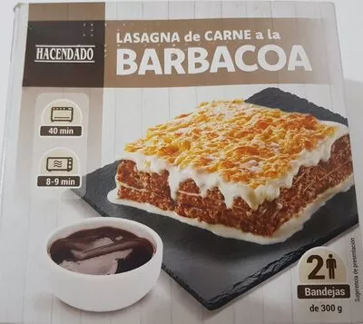 Lasaña de carne a la barbacoa Hacendado 600 g, code 8480000617125