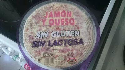 Pizza jamón y queso sin gluten sin lactosa Hacendado 420g, code 8480000635143