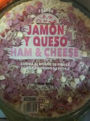 Pizza jamón y queso Hacendado 415 g, code 8480000635815