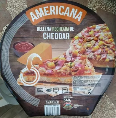 Pizza Americana Rellena Recheada De Chedar Hacendado , code 8480000636430