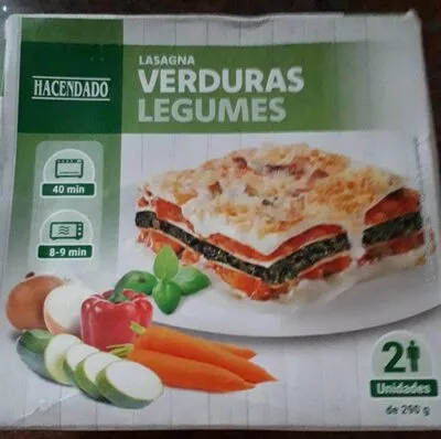 Lasaña verduras Hacendado , code 8480000637321