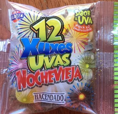 12 xuxes uvas nochevieja Hacendado 25 g, code 8480000650238