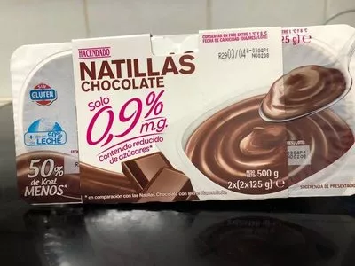 Natillas chocolate 0,9% Hacendado 500 g, code 8480000681393