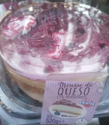 Mousse de queso con arandanos Hacendado 520 g, code 8480000875570