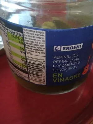 Pepinillos en vinagre pequeños Eroski 190 g, code 8480010000436