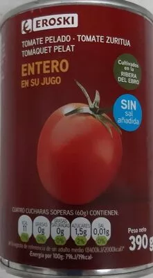 Tomate pelado Eroski , code 8480010007015