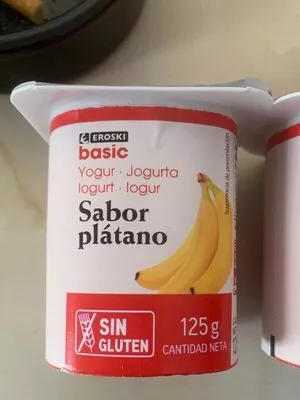 Yogur sabor plátano Eroski , code 8480010021530