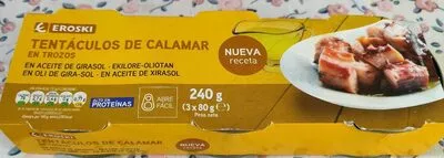 Tentáculos de calamar en trozos Eroski 3 x 80 g, code 8480010083095