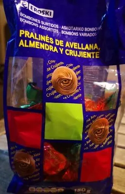 Pralinés de avellana, almendra y crujiente Eroski , code 8480010090673